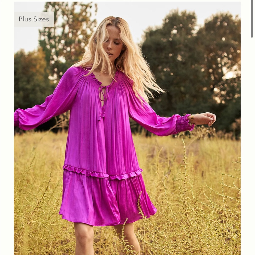 Like New Anthropologie Giulia Tunic Dress in Fuchsia / Pink